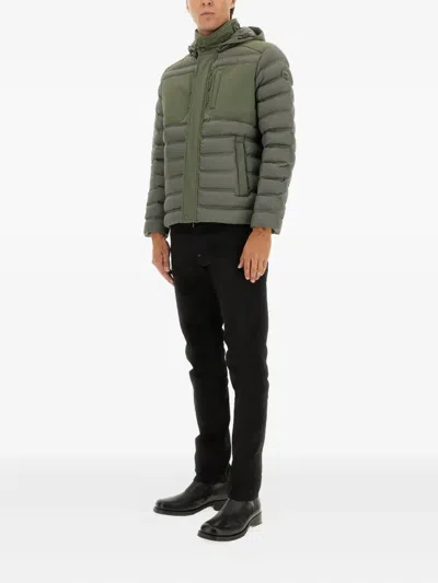 Colmar Seamless Water Repellent Hooded Down Jacket In Green