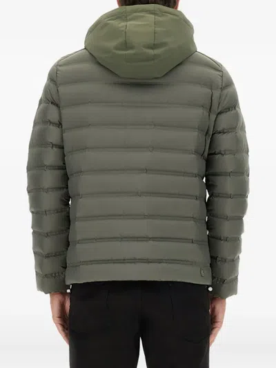 Colmar Seamless Water Repellent Hooded Down Jacket In Green