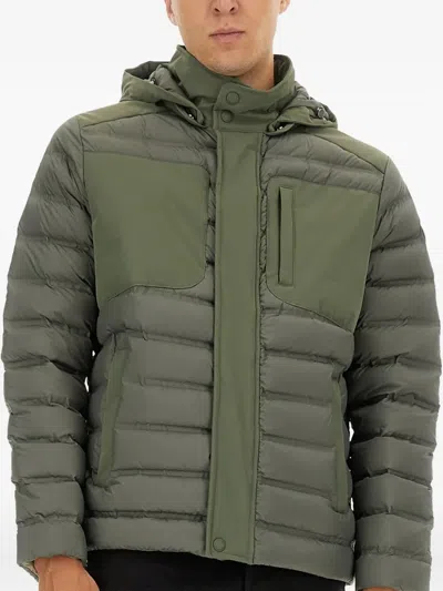 Colmar Seamless Water Repellent Hooded Down Jacket In Green