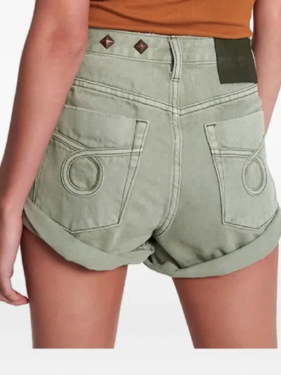 One Teaspoon Button-fastening Shorts In Green
