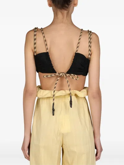 Miista Mara Cut-out Top In Black