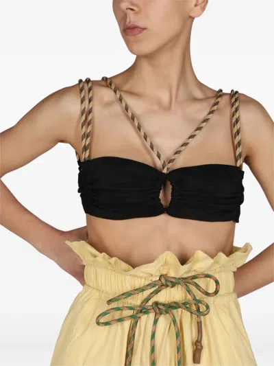 Miista Mara Cut-out Top In Black