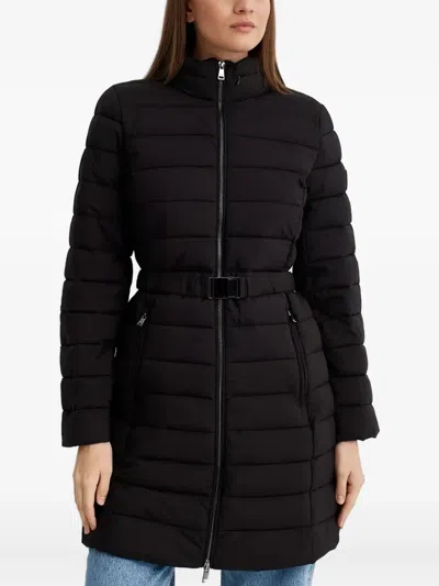 Ralph Lauren Belted Quilted Coat In Black