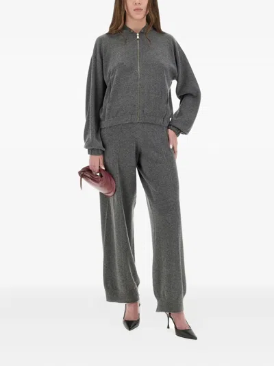 Fabiana Filippi Wool, Silk And Cashmere Sweatshirt In Gray