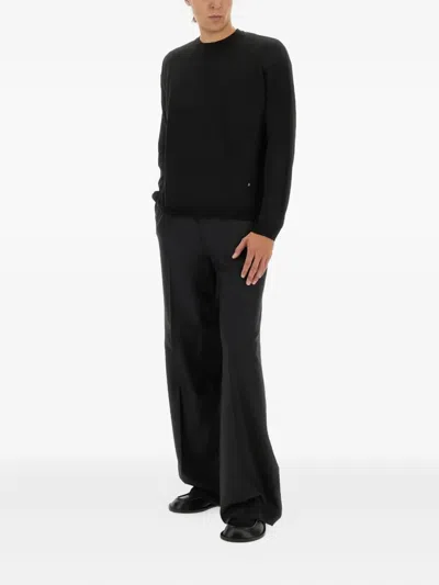 Moschino Logo-embroidered Sweater In Black