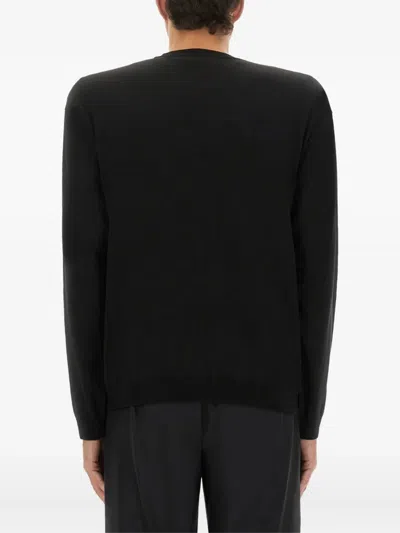 Moschino Logo-embroidered Sweater In Black