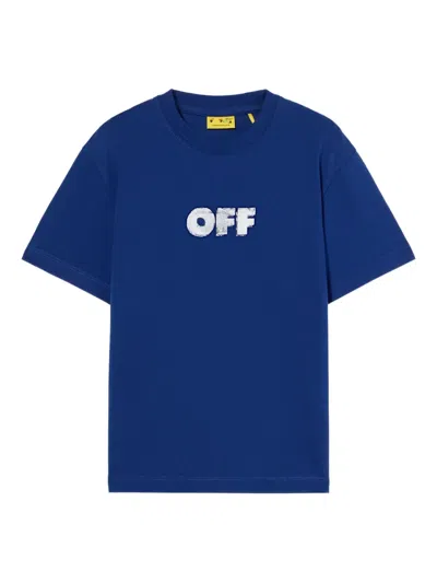 Off-white Arrow Sponge T-shirt In Blue