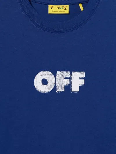 Off-white Arrow Sponge T-shirt In Blue