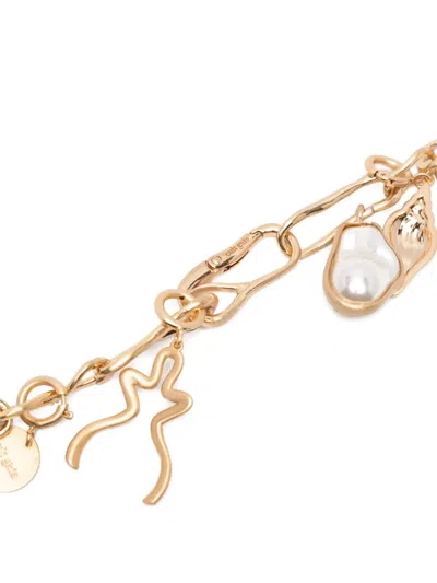 Cult Gaia Charm-chain Necklace In Gold