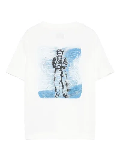 C.p. Company Logo Graphic T-shirt In White