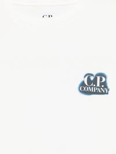 C.p. Company Logo Graphic T-shirt In White