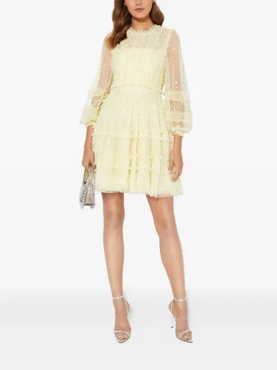 Needle & Thread Violet Sequin-embellished Mini Dress In Gray