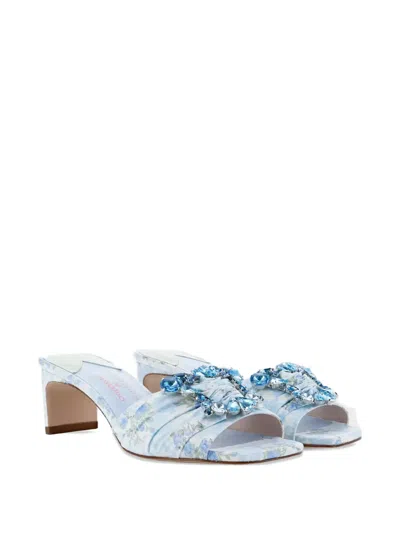 Sophia Webster X Loveshackfancy 50mm Heeled Sandals In Blue