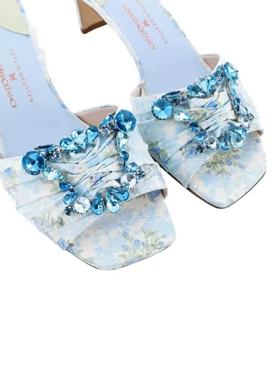 Sophia Webster X Loveshackfancy 50mm Heeled Sandals In Blue