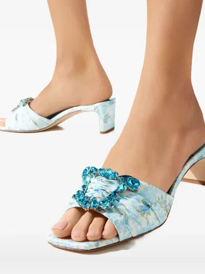 Sophia Webster X Loveshackfancy 50mm Heeled Sandals In Blue