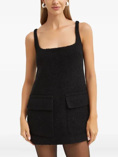 16arlington Ambra Square-neck Mini Dress In Black