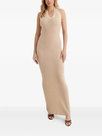 Aya Muse Cora Halterneck Dress In Pink