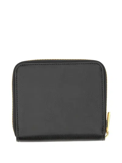 Il Bisonte Zipped Wallet In Black
