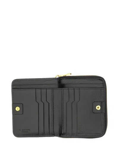 Il Bisonte Zipped Wallet In Black