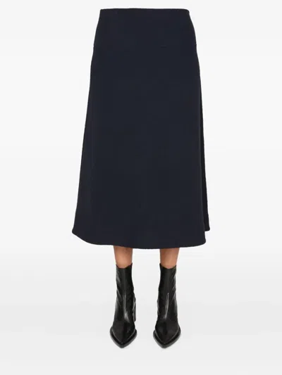 Jil Sander Zip-fastening Midi Skirt In Black