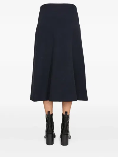 Jil Sander Zip-fastening Midi Skirt In Black