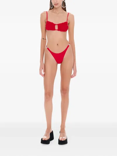 Selia Richwood Lia Ruffled Bikini In Red
