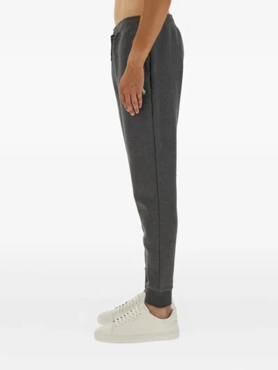 Polo Ralph Lauren Trousers Featuring Elastic Waistband And Ribbed Cuffs In Gray