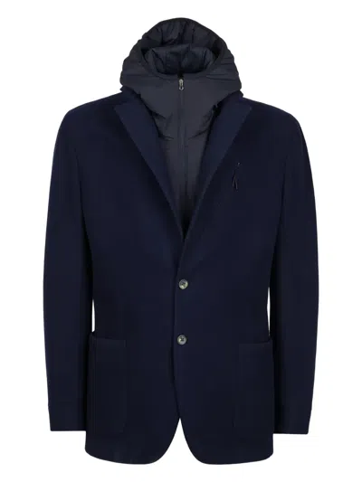 Sease Hooded Blazer In Blue