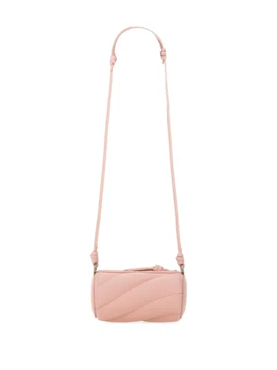 Fiorucci Cylindrical Quilted Micro Mella Bag In Pink