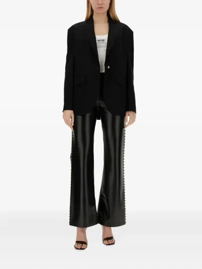 Moschino Button Single-breasted Jacket In Black
