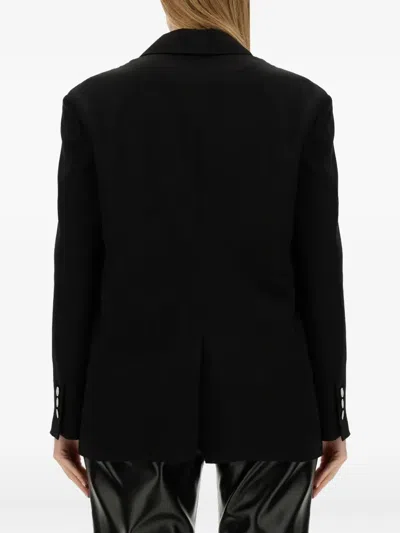 Moschino Button Single-breasted Jacket In Black