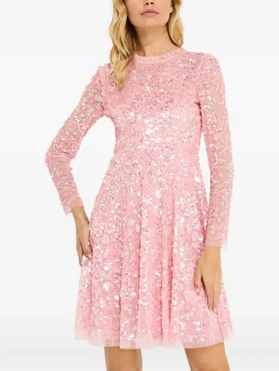 Needle & Thread Aurelia Sequin-embellished Mini Dress In Pink