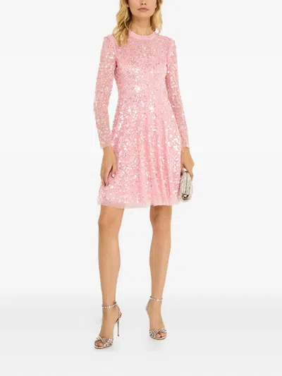 Needle & Thread Aurelia Sequin-embellished Mini Dress In Pink