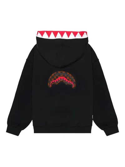 Sprayground Shark Tooth-detail Hoodie In Black