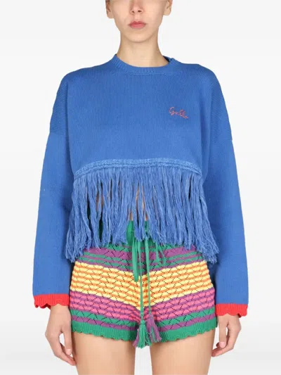 Gallo Logo Embroidery Sweater In Blue