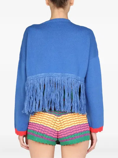 Gallo Logo Embroidery Sweater In Blue