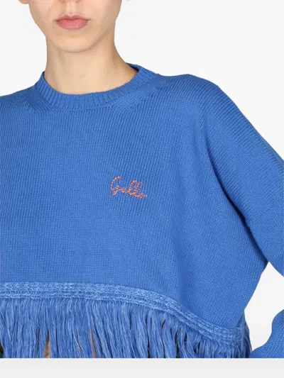 Gallo Logo Embroidery Sweater In Blue
