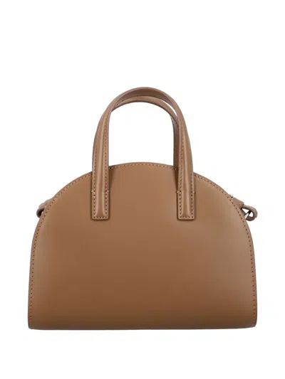 Apc A.p.c. Tote Demi Lune Small In Brown