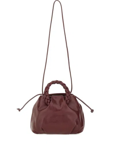 Hereu Braided Handle Shoulder Bag With Long Strap In Brown