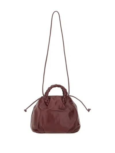 Hereu Braided Handle Shoulder Bag With Long Strap In Brown