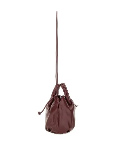 Hereu Braided Handle Shoulder Bag With Long Strap In Brown