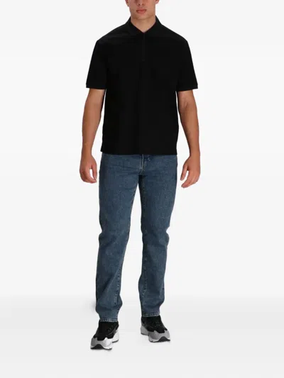 Armani Exchange Logo-patch Jeans In Blue