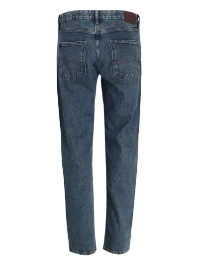 Armani Exchange Logo-patch Jeans In Blue