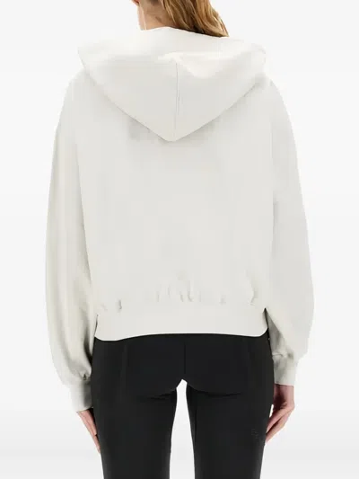 Y-3 Logo Hooded Sweatshirt Drawstring Style In Neutral