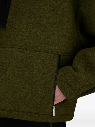Herno Laminar Jacket In Technical Wool In Green