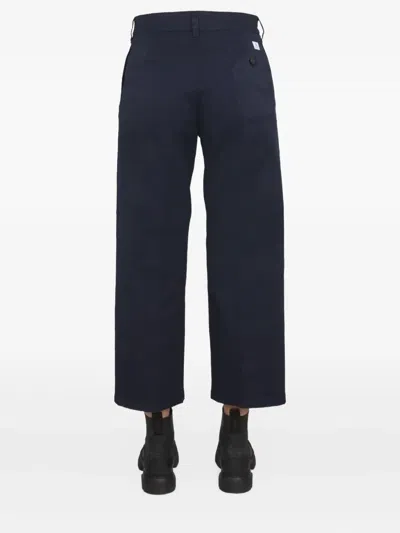 Department Five Cotton Pants In Blue