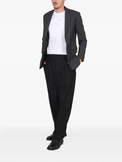 Aspesi Wool Jacket With Flap Pockets And Lapel In Gray