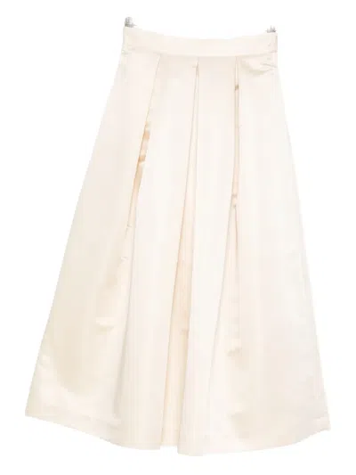 Lunatica Milano Luna 88 Duchesse Pleated Skirt In Neutral