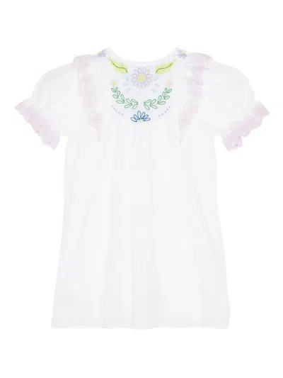 Bellerose Floral-embroidery Dress In White