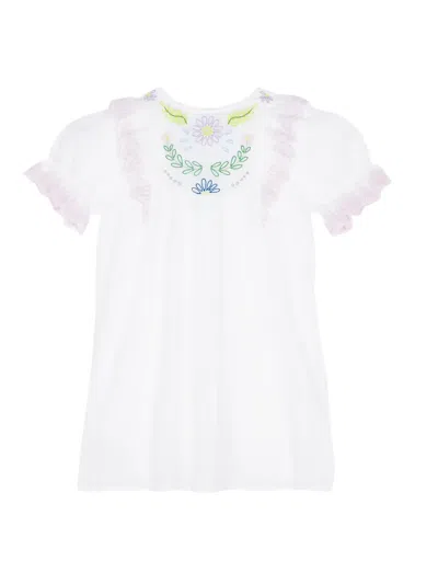 Bellerose Floral-embroidery Dress In White